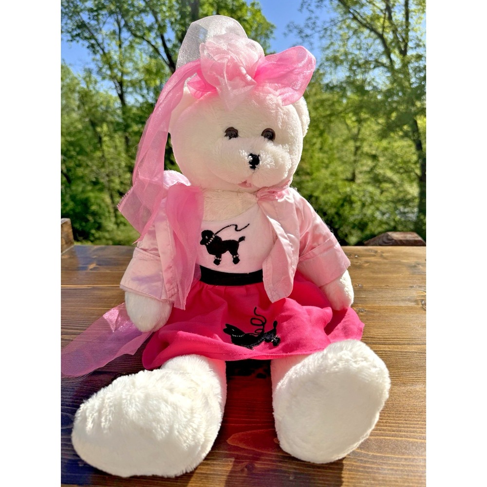 Chantilly Lane Olivia Bear Poodle Skirt Plush Teddy Bear PBC Non Working